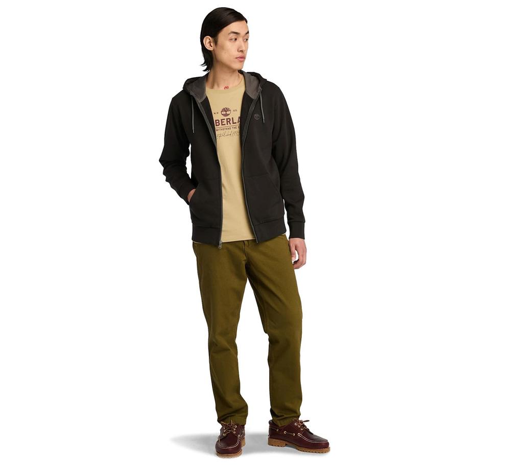 Timberland Худи на молнии с начесом Oyster River - Мужская куртка с капюшоном Черный TB0A2GCJ-X65 ОРИГИНАЛ