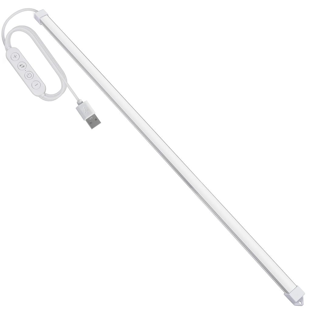 ASSEUI LED Bar USB Kitchen Fluorescent Under High Straight Bulb Daylight Daylight Color Stepless Tube USB 5V Power 3M No Electrical Work Easy Easy On