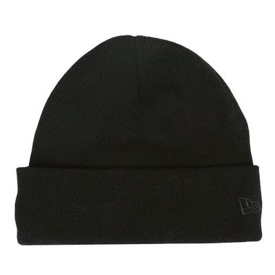 New Era Вязаная шапка для мужчин и однотонная шапка-бини из переработанного материала, универсальный размер для женщин, Полиэстер, Цвет, Логотип, Черный, [Б/у]