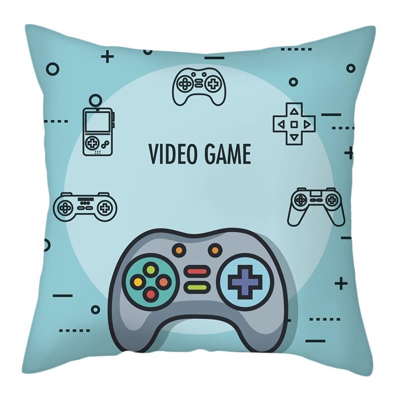 Новый чехол для подушки Game Lover, синий чехол для подушки с ручкой клавиатуры, гарнитура, наволочка, геймерское кресло, декор автомобиля, защита, наволочки на талию