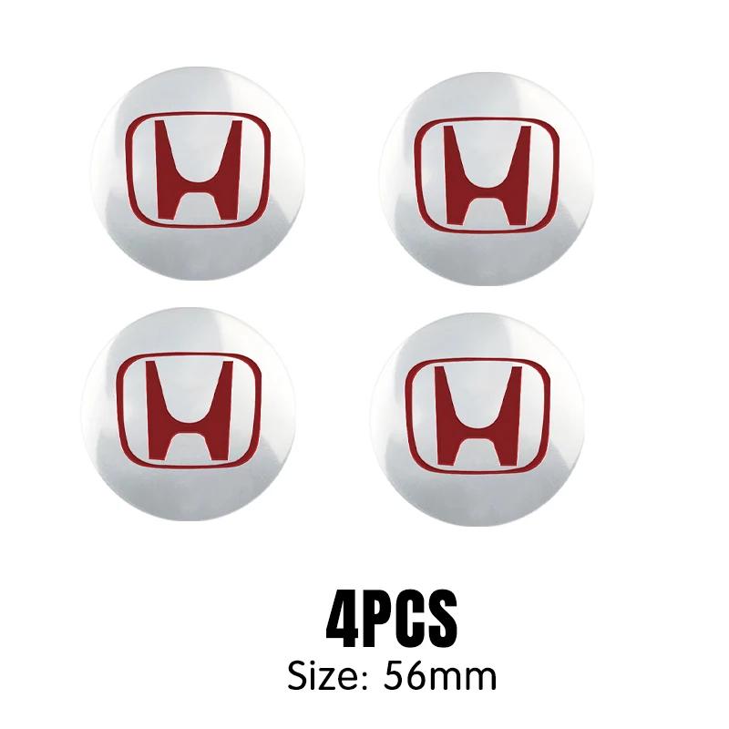 56/60mm Car Wheel Center Hub Cap Badge Logo Emblem Decal Wheel Sticker For Honda Civic City Accord Odyssey CRV Hrv Jazz CBR VTX