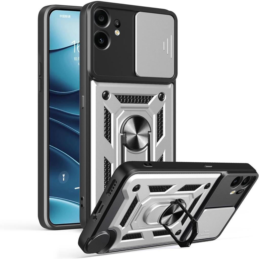 Чехол-подставка Armor для Nothing CMF Phone 2 Pro, защита объектива с кольцом, магнитный держатель, Coque Fundas Capa