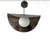 Italian Brass Chandelier With 1 Large Globes Opaline Sputnik Chandelier Luxury Collection Restaurant Accents & Light Fixtures