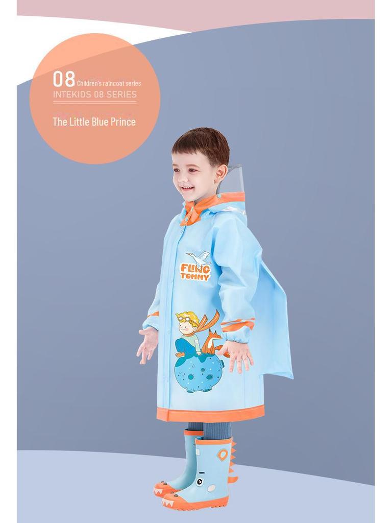 2025 Новый водонепроницаемый плащ для девочек на всю длину тела для начальной школы, надевается поверх рюкзака