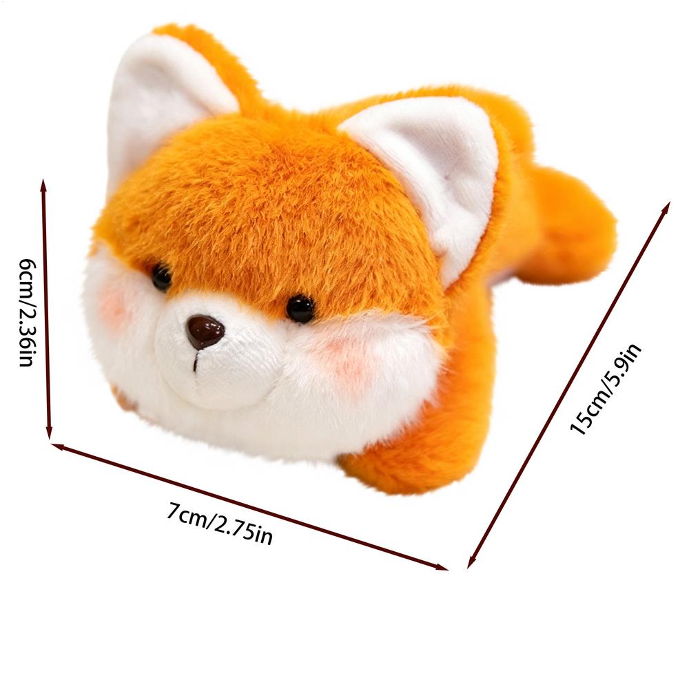 Magnetic Car Plush Toy Cute Black Cat/Dog/Fox Stuffed Doll Roof Trunk External Decoration Magnet Car Ornament Styling Accessory