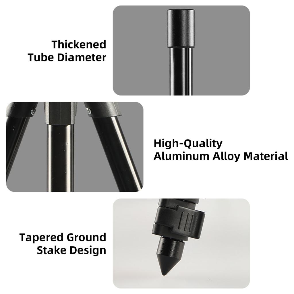 Алюминиевый сплав Регулируемая высота штатив для удочки Портативный складной штатив для рыбалки