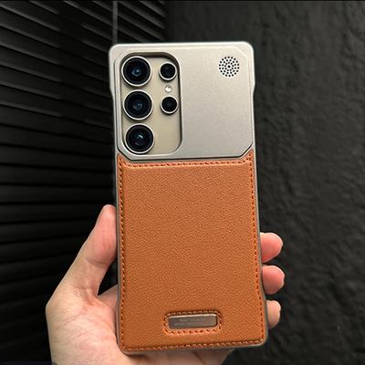 Кожаный бампер Magsafe для Samsung Galaxy S25 S23 S24 Ultra Plus Безрамочный Ароматерапевтический Магнитный Каркас PU Чехол