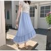 Irregular Lace Patchwork Versatile Skirt with Scalloped Hem for Women