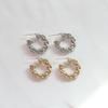 Sosa Gold Silver Twisted Twist Hoop Earrings