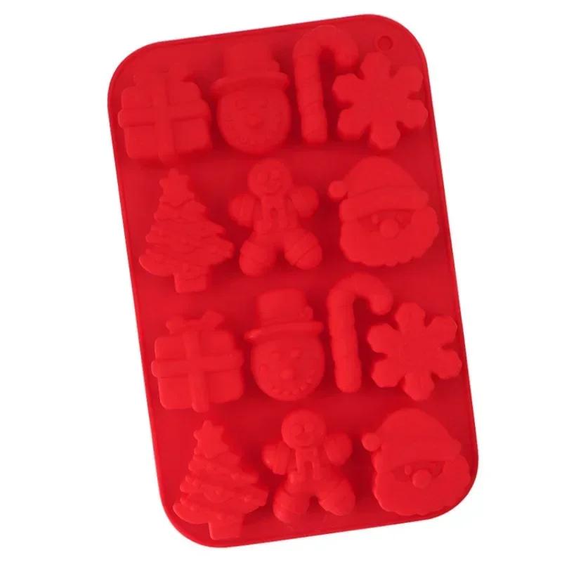 Christmas Cookie Mould Gingerbread Man Christmas Tree Chocolate Mold Halloween Cookie Candy Mold DIY Gummy Drop Mold Cake Tools