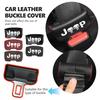 Car Seat Belt Buckle Cover Leather Protector Anti-collision Case For Jeep Grand Cherokee PatriKot Renegade Compass Wrangler