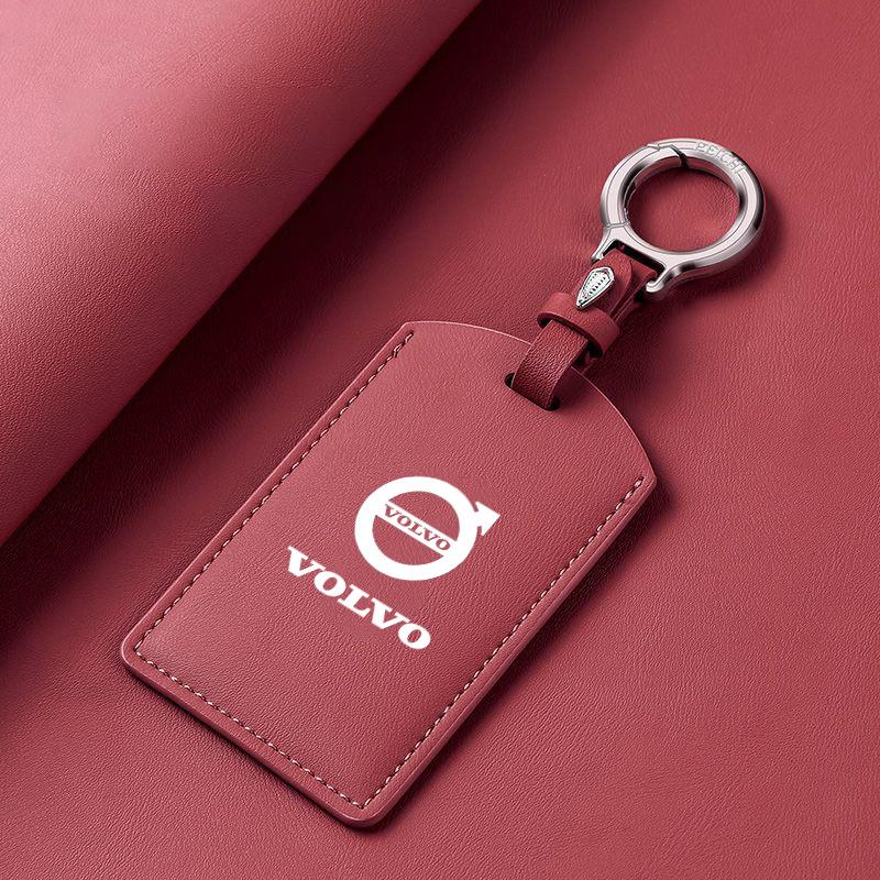 Кожаный чехол-кошелек для умной NFC-карты-ключа автомобиля, сумка для ключей, держатель-оболочка для Volvo EM90 EX30 2024 Polestar, аксессуары для защиты автомобильного ключа