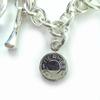 Great HERMES bracelet Bangle with 7 amulets Silver 925 Women Used