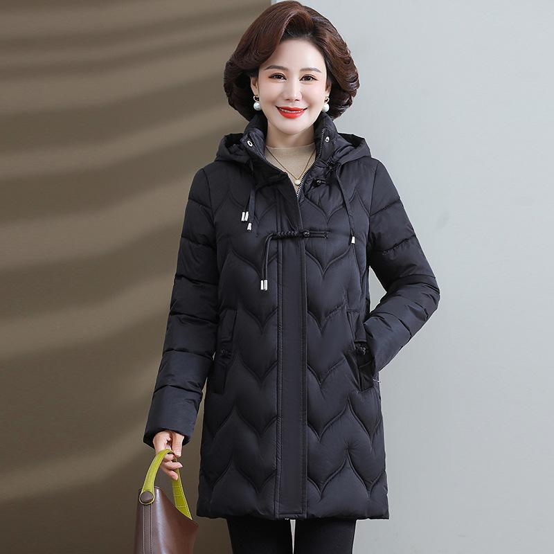 Модная облегающая куртка с капюшоном и хлопковой подкладкой для женщин, новая зимняя утепленная куртка средней и длинной длины с хлопковой подкладкой
