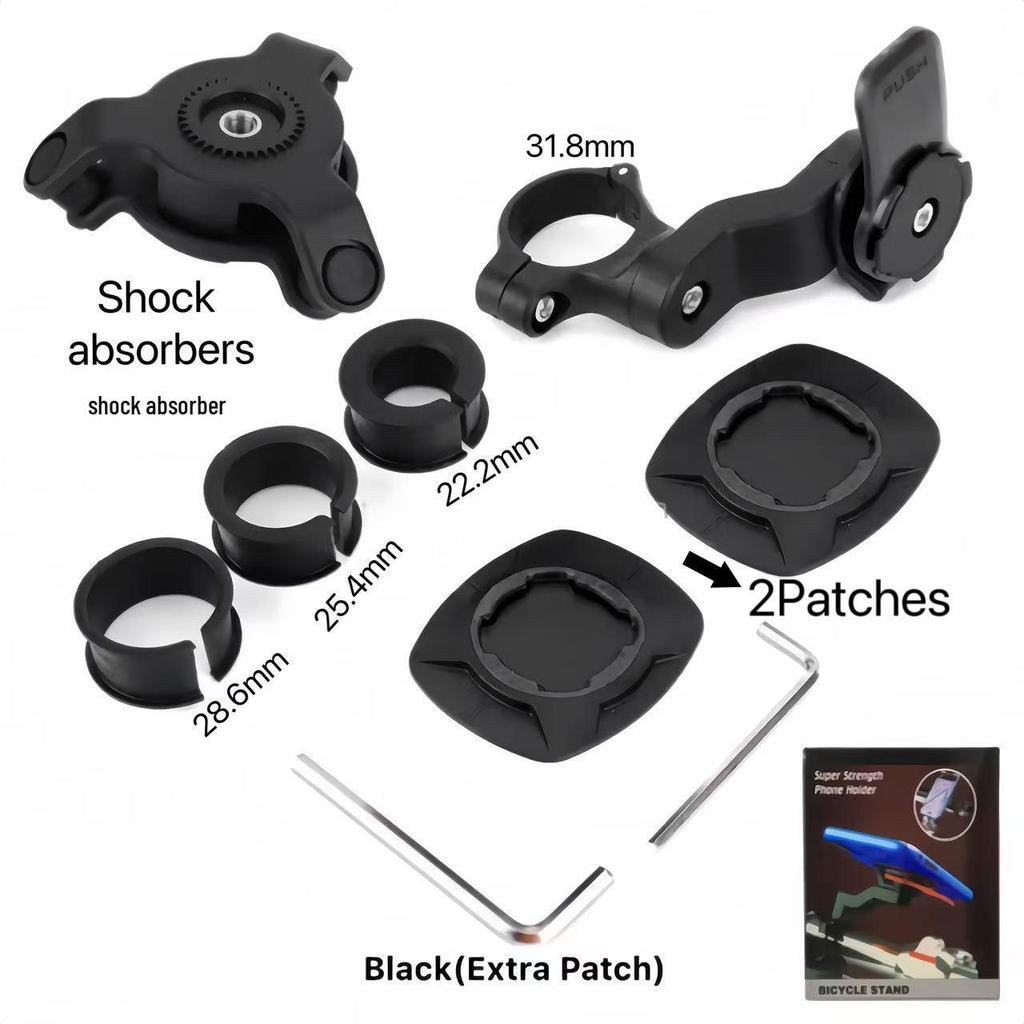 Motorcycle & Bicycle Phone Holder with Shock Absorption for Navigation