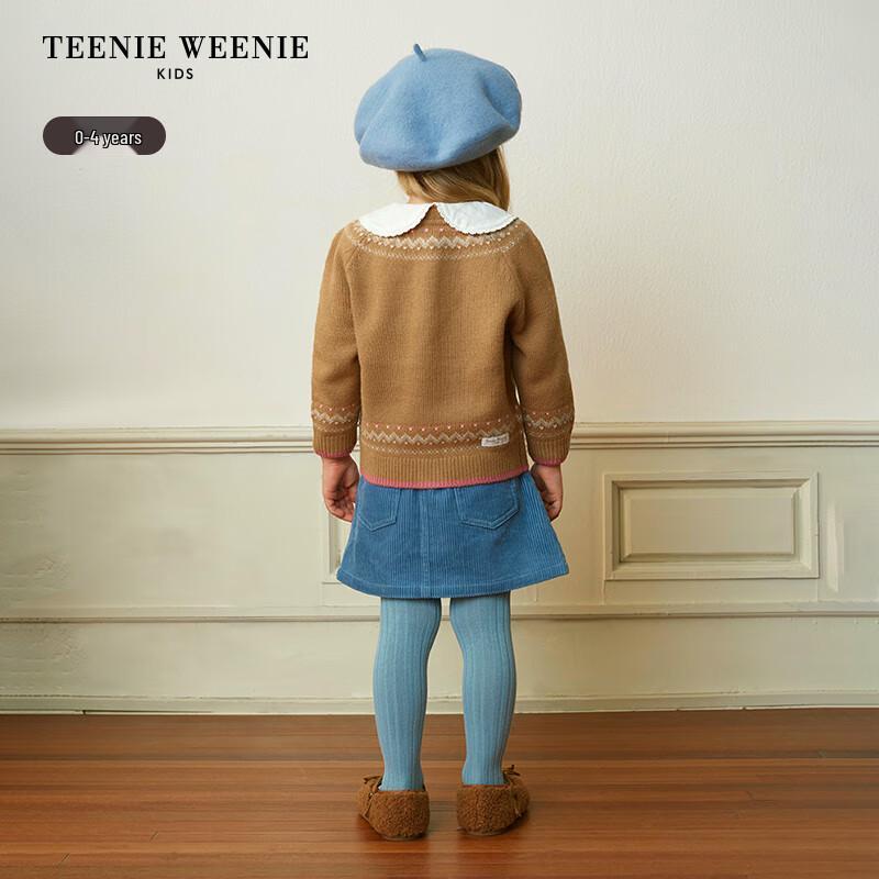 Teenie Weenie Жаккардовый кардиган для девочек из смесовой шерсти