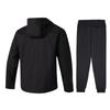 Under Armour Windproof Zip Jacket Running Fashion Comfortable Long Pants Casual Sports Suit Men Suit Black 23600401-001+24500703-001