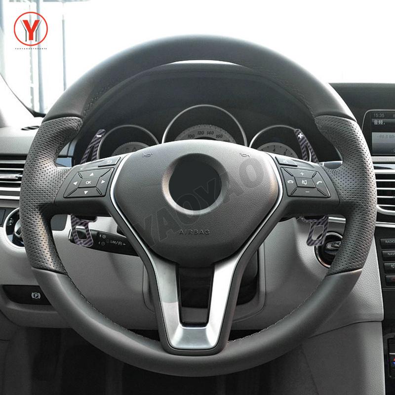 Для Mercedes Benz A B M E Класса W176 W212 W246 GLK SLK CLA GLA Удлинители подрулевых лепестков переключения передач из углеродного волокна