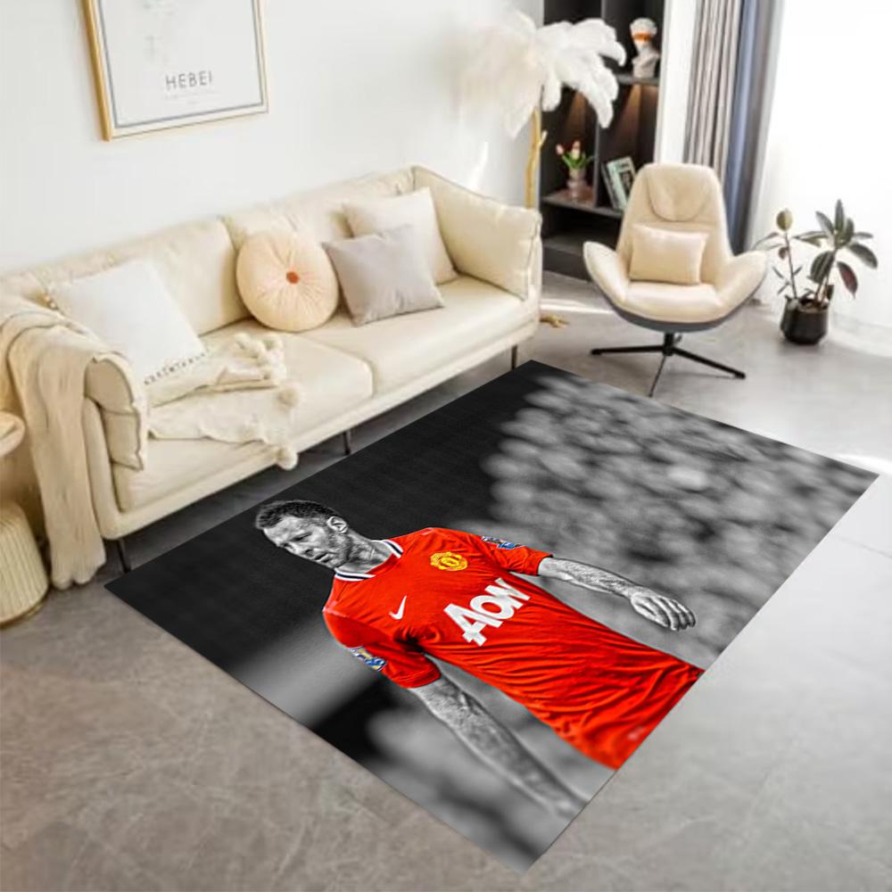 Man United's Player Celebrates Victory Area Rug Design for Kitchen Playrooms Dining Room Entryway Anti-slip Rug Office home decor Best for Christmas