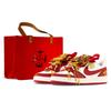Nike Court Borough Cushioning Abrasion Resistant Low top Skateboard Shoes Women's Red Gold BQ5448-119(Team1302-S-BOX)