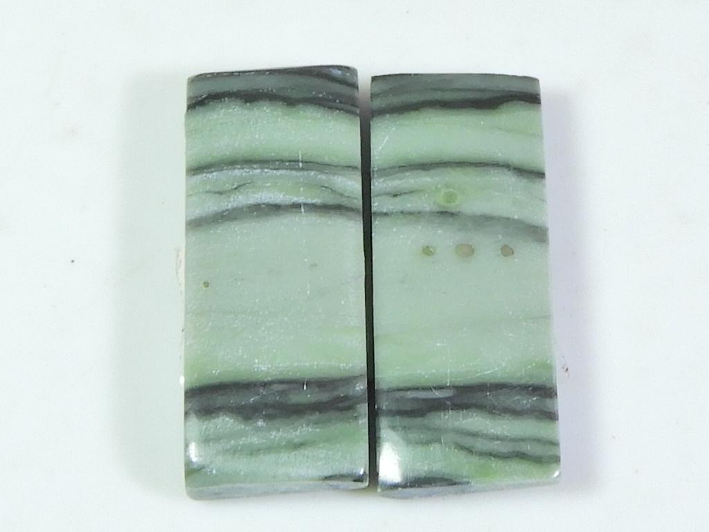 Натуральная комбинированная яшма, подобранная пара восьмиугольных кабошонов, россыпью, драгоценный камень 09X22X04MM SK-241