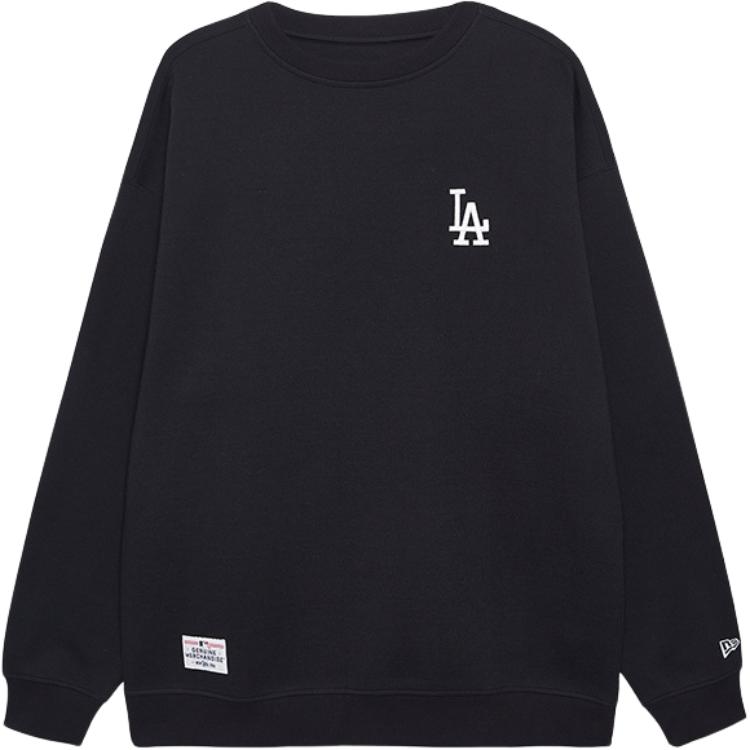 New Era FW24 MLB Тренд Базовая серия Лос-Анджелес Доджерс Свободный с принтом NY Круглый вырез Длинный рукав Американская толстовка Унисекс толстовка Черный 14385256