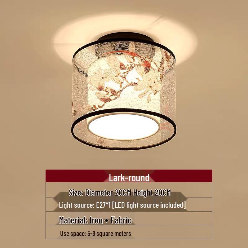 Светодиодный Потолочный Светильник для Балкона, Прихожей или Спальни - Маленький Подвесной Светильник в Новом Китайском Стиле