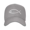 Custom Classic Jesus Cross Fish Baseball Cap Women Unisex Adjustable Christian Dad Hat Sports Snapback Caps