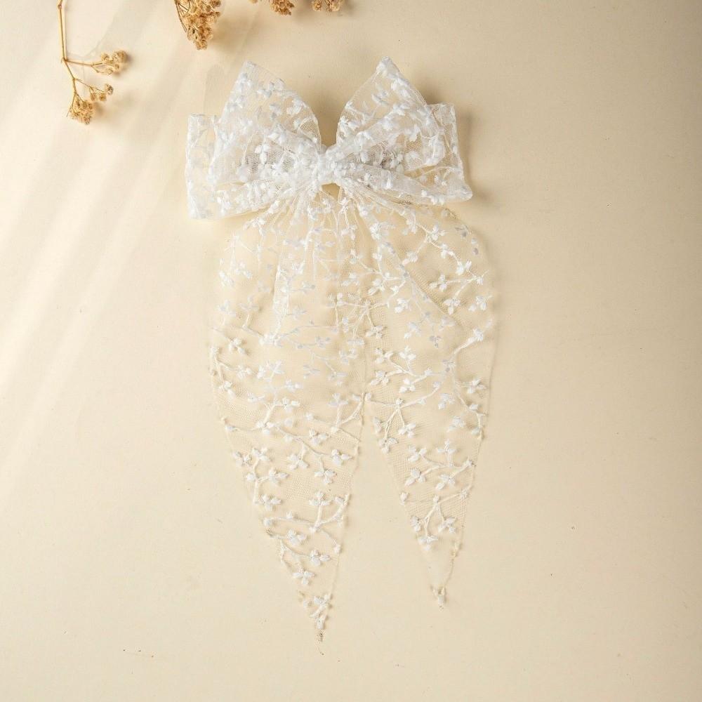 Princess Style Bow Hair Clip Lace Headwear Lovely Swallowtail Bow Hairpin  Wedding Season