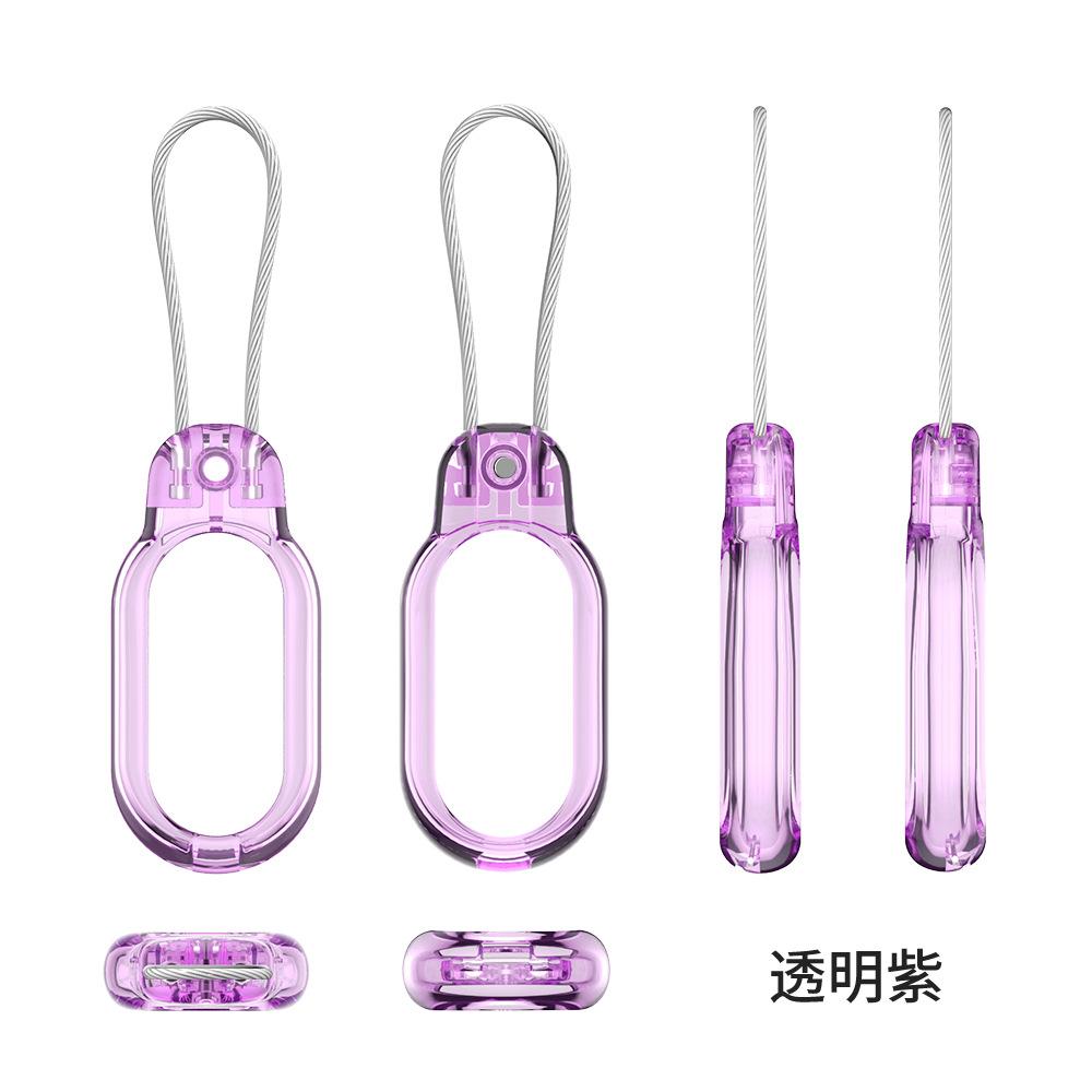 For Samsung SmartTag2 Case with Wire Cable - Secure GPS Tracker Holder Cover for Keys, Wallet, Luggage Anti-fall Case