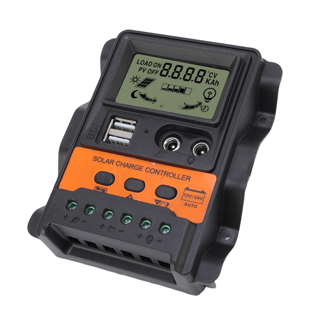 Контроллер солнечной панели 12В 24В Двойной USB Порт DC 20А Эффективный Автоадаптируемый для Уличного Освещения Фотоэлектрическая Генерация Энергии