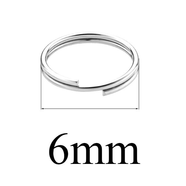 Semitree 100pcs Stainless Steel Split Rings Jump Ring Double Ring Connector for DIY Key Chains Jewelry Making Accessories 8mm