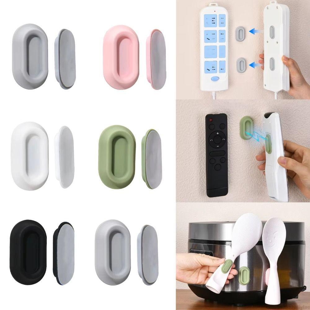 Traceless Magnetic Control Holder Silicone Magnetic Sticker Hook Remote Control Organizers