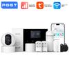 PGST Умная домашняя система сигнализации WiFi GSM Беспроводной комплект охранной сигнализации с PTZ IP-камерой Двусторонняя аудиозащита Tuya