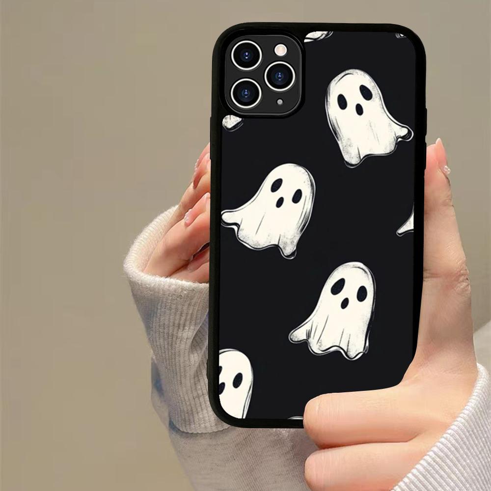 Мультяшный жуткий привидение Чехол для телефона Силикон PC+TPU Для Для IPhone 11 12 13 14 15 16 Plus Pro Max Чехол