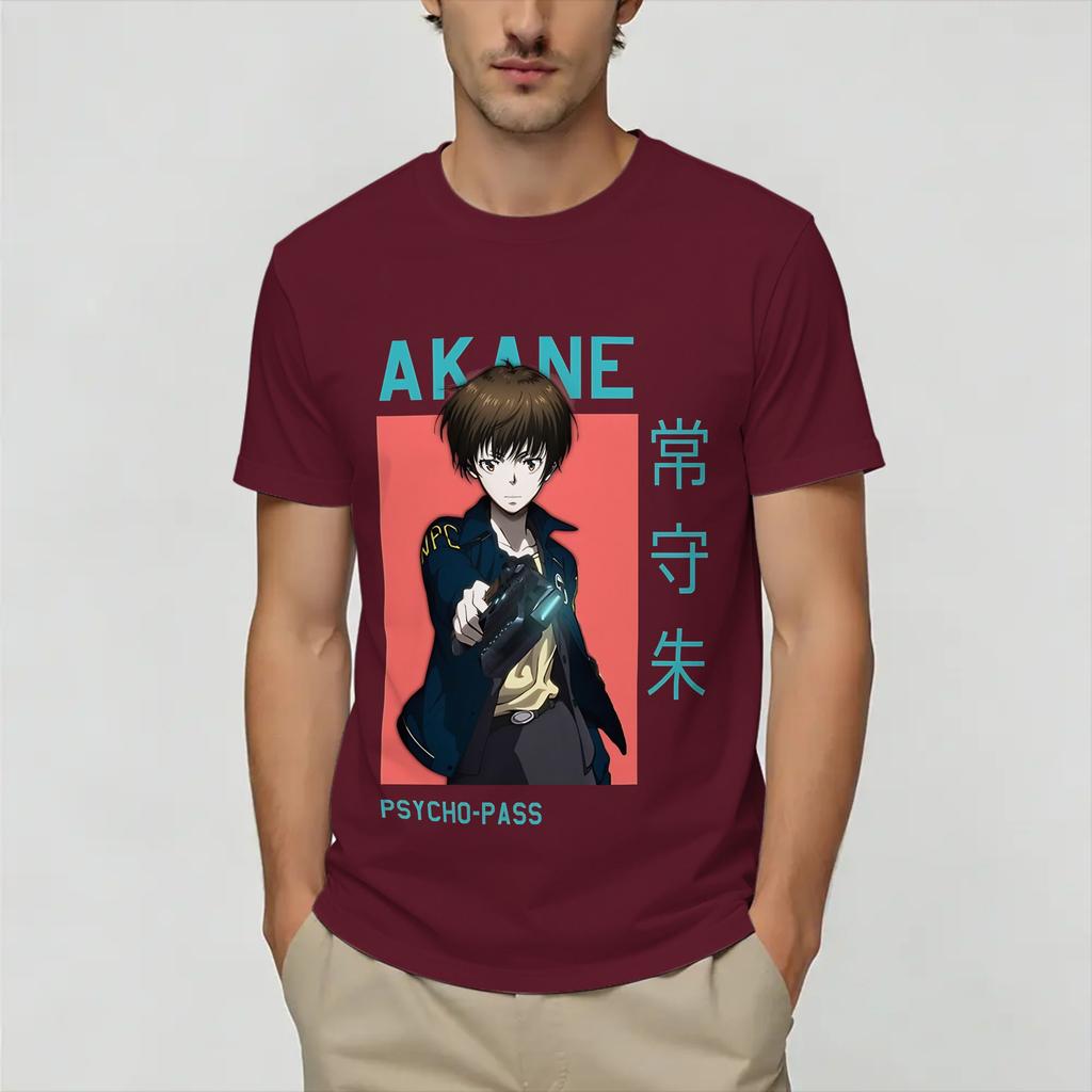 PsychoPass TShirts Unisex Funny Pure Cotton Tees Crew Neck Short Sleeve T Shirts Gift Clothes