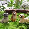 Mini Fairy Garden Accessories Cute Puppy Figurine, Resin Ornament for Desk And Car Decor, Animal Desktop Toys Realistic Dog Figurines, Miniature
