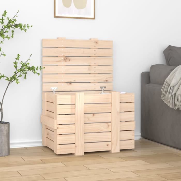 VidaXL Storage Box 58x40.5x42 Cm Solid Pine Wood 824993
