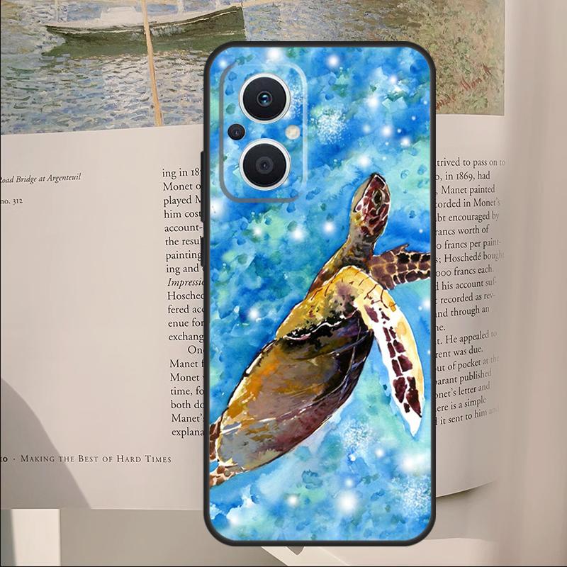Чехол с морской черепахой и бирюзовой морской жизнью для OPPO Reno 14F 11F 12F 13F 10 11 12 13 14 Pro 7 8 Lite OPPO Find X6 X8 X9 Pro