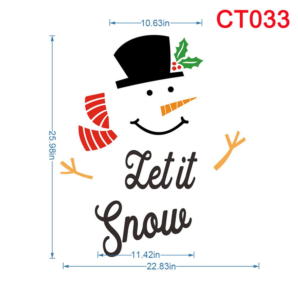 2024 New Christmas Snowman Expression Magnetic Refrigerator Sticker DIY Cartoon Garage Door Waterproof Wall Sticker Decoration