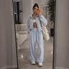 Women's Loose Fit Velvet Tracksuit Zip Up Long Sleeve Jacket Drawstring Pants Casual Two Piece Outfit Set