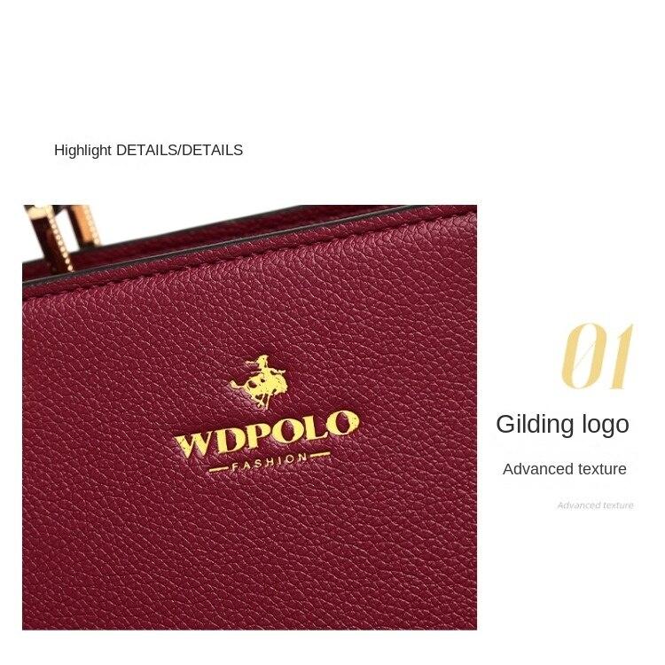 WDPOLO Сумка для мамы, новинка 2023 года, свадебная сумка среднего возраста, красная сумка, атмосферная женская сумка большой вместимости для свекрови