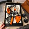 New small scarf thin and narrow strip printed silk scarf women's new streamer fashionable versatile professional decoration scarf scarf