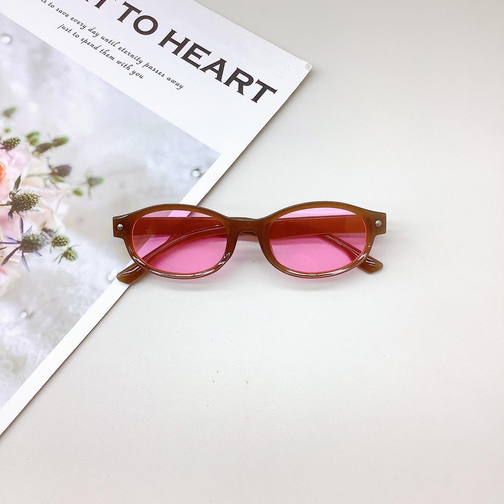 Модные детские солнцезащитные очки в овальной оправе с защитой от солнца и ультрафиолета Uv400, детские солнцезащитные очки для мальчиков и девочек