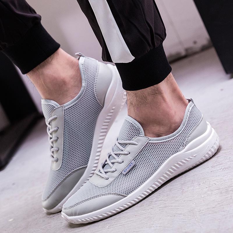 Весна и Осень Новый Стиль Мужские Кроссовки Обувь Слипоны Резиновые Плоские Кроссовки Сетка Повседневная Обувь Внешняя Торговля