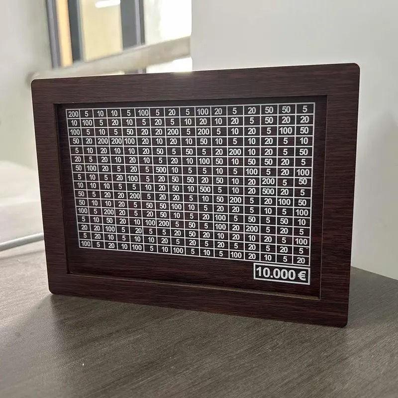 1000 2000 3000 5000 10000 Евро Копилка Деревянная Свинья Копилка Хранилище для Денег Коробка для Сбережений Челлендж Кейс для Хранения Наличности