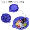 Round Basin Frozen Fruit Beverage Beer Snack Ice Compress Face Wash Fresh-Keeping MultiFunctional Silicone Outdoor Folding Bowl