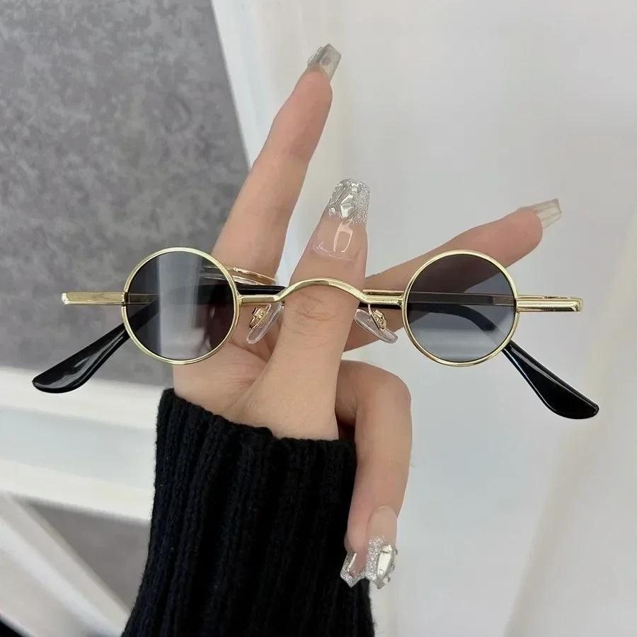 Минималистичные круглые дизайнерские солнцезащитные очки женские мужские маленькая оправа цветные солнцезащитные очки женские мужские брендовые модные