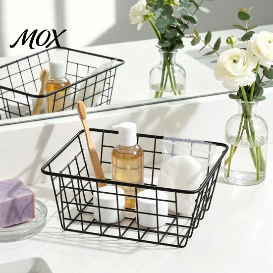 Gold Wrought Iron Containers Storage Basket, Nordic Style Wire Organizer Bin, Large Wardrobe Clothes Organizing Bins Capacity Decorative Container for