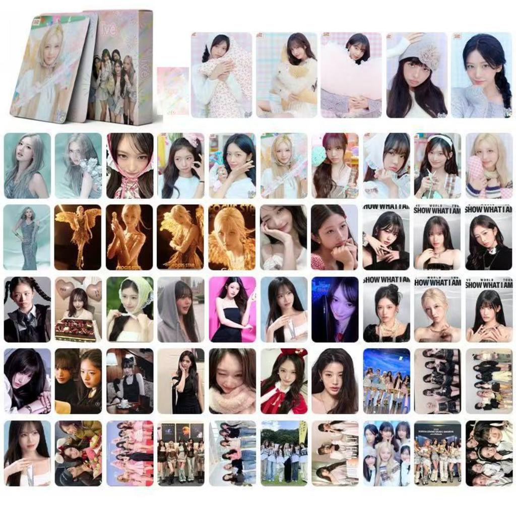 55 маленьких фотокарточек с изображением звезд, мерча и коллекционных карточек LOMO.